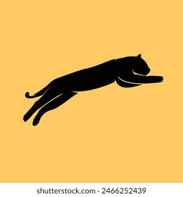 Leopard Tiger Silhouette Shape Vector For Logo