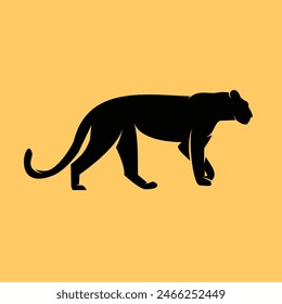 Leopard Tiger Silhouette Shape Vector For Logo