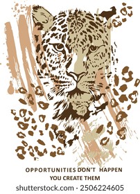 leopard tiger wild graphic print abstract design trendy