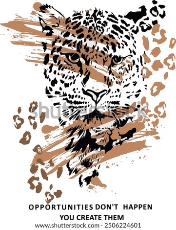 leopard tiger wild graphic print abstract design trendy