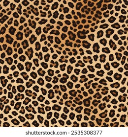 Leopardo padrão da moda fundo. Tecido de textura natural de pele de chita selvagem na moda para design de impressão de moda, banner, capa, papel de parede. leopardo vetor sem emenda repetindo design elegante.