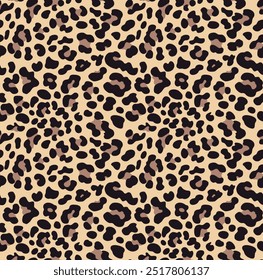 
Diseño de fondo de Vector de leopardo, patrón elegante sin fisuras con manchas de gato