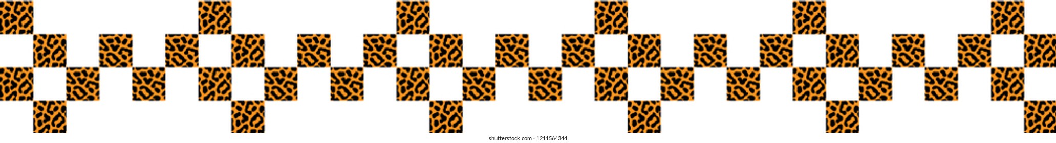 Leopard Vector Decorative Ethnic pattern.