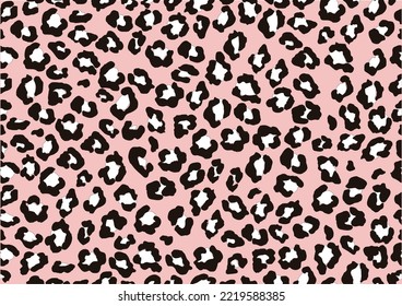 LEOPARD VECTOR DESIGN HAND DRAWN seamless repeating