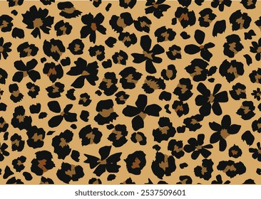 Vector de flor de leopardo dibujado a mano