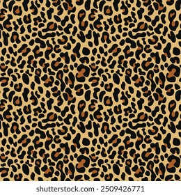 
design de vetor leopardo, repetição de padrão, impressão elegante na moda em roupas, papel, tecido