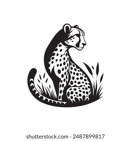 leopard vector file silhouette vector with background
