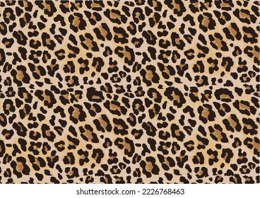 leopard vector hand drawn design hand drawn repeat seamless pattern