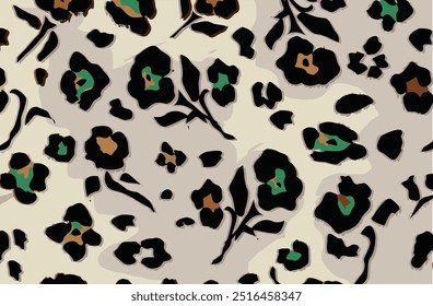 Diseño dibujado a mano de Vector de leopardo 