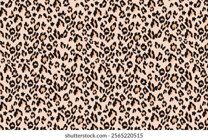 leopard vector hand drawn design vector seamless repeating, seamless print of animal skin. pattern of animal skins for clothing or textile all over  print