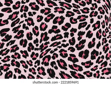 leopard vector hand rawn design seamless repeating