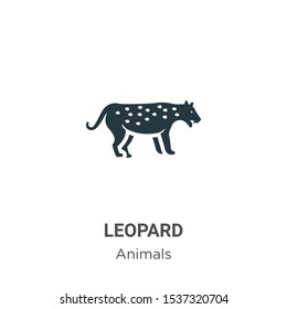 Leopard vector icon on white background. Flat vector leopard icon symbol sign from modern animals collection for mobile concept and web apps design.
