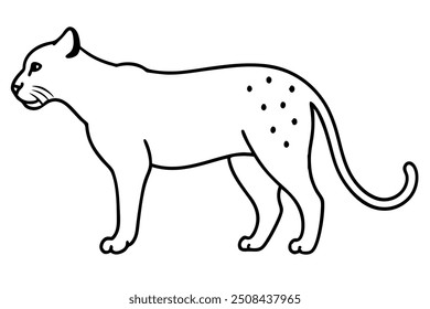 A leopard vector icon silhouette illustration