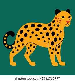 Leopard vector illustration editable project.