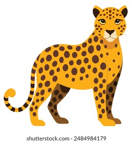 Proyecto editable de Ilustración vectorial de leopardo. 