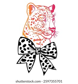 leopard. vector illustration of leopard on white background.