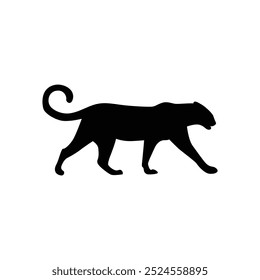 leopard vector illustration silhouettes of animals 