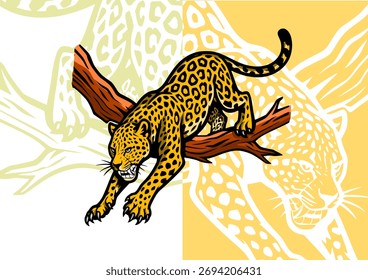 Leopard Vektorgrafik - Wild Jungle Cat Artwork
