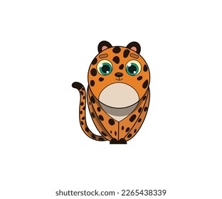 Leopard vector isolated color icon. Leopard animal vector icon. Leopard icon