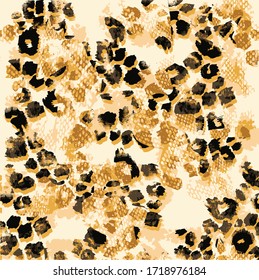 Leopard  vector pattern design, illustration background