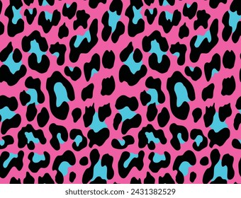 Leopard Vektor Muster Rosa Hintergrund Stilvolles Design für Textilien