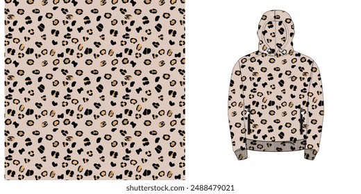 leopard vector pattern seamless pattern wild design . animal background vector leopard skin texture