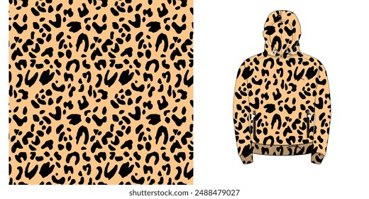 leopard vector pattern seamless pattern wild design . animal background vector leopard skin texture