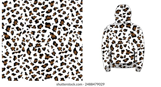 leopard vector pattern seamless pattern wild design . animal background vector leopard skin texture