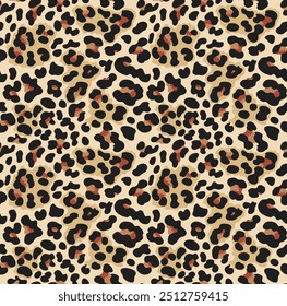 
leopard vector pattern stylish seamless background, wild cat design on textile