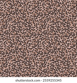 Leopard vector print. Seamless pattern in pantone 2025 color of the year. Handdrawn