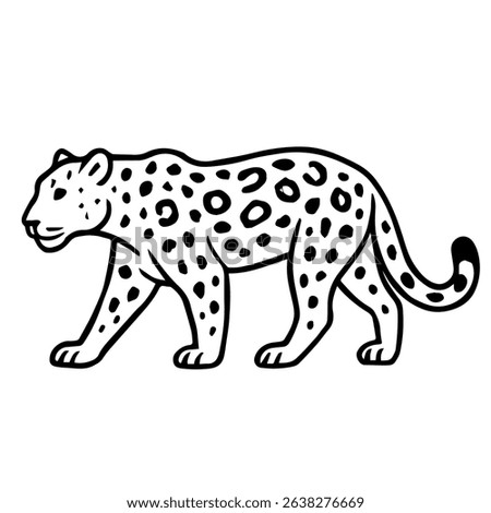 leopard vector realistic line icon on white background
Vector line icon animal, wildlife