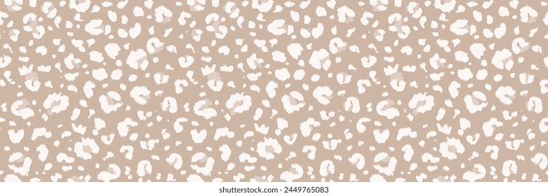 Leopard vector seamless pattern. Cheetah panther surface pattern. Leopard print background. Wildlife repeat texture. Jaguar fur safari seamless backdrop. Hand-drawn animal fur pattern. Luxury design