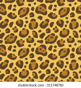 Leopard vector seamless pattern. Leopard skin texture.