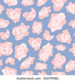 Leopard vector seamless pattern. Watercolor hand drawn cheetah seamless pattern. Animal skin allover ink pattern. Tribal repeated print.
