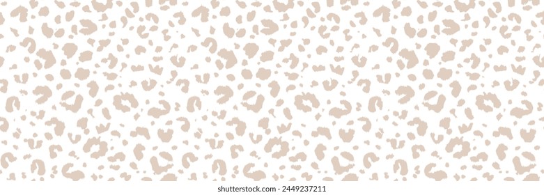 Leopard vector seamless pattern. Wildlife repeat texture. Jaguar fur safari seamless backdrop. Hand-drawn animal fur pattern. Luxury design elements. Cheetah panther leopard surface pattern print