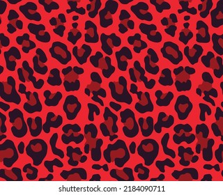 Leopard vector seamless print pink background, trendy design for print clothes, fabrics.