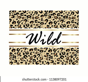 leopard vector slogan