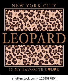 leopard vector slogan