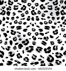 leopard white skin seamless pattern