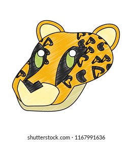 Leopard wild animal scribble