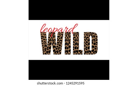 leopard wild design shirt. vector wild leopard fashion