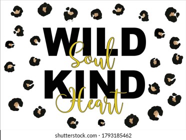 leopard wild soul vector design 