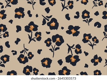 leopard wild vector design hand drawn