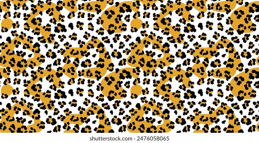 Leopard and zebra pattern design, illustration background, brown leopard and zebra design pattern. Textile print pattern.