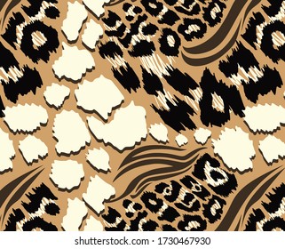 Leopard and zebra pattern design, vector background, gradient leopard and zebra design pattern
