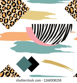 leopard  zebra print geometric modern pattern