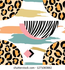 leopard  zebra print geometric modern pattern