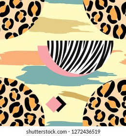 leopard  zebra print geometric modern pattern