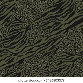 
leopard zebra print vector illustration seamless animal pattern