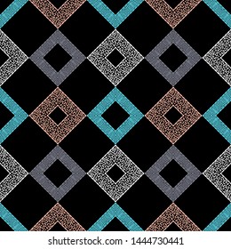 Leopard and Zebra spots. Ethnic boho seamless pattern. Embroidery on fabric. Patchwork texture. Traditional ornament. Tribal pattern. Folk motif. Can be used for wallpaper, textile, wrapping, web.